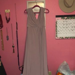 Long dusty rose dress